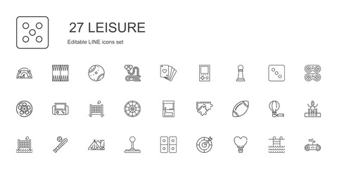 leisure icons set