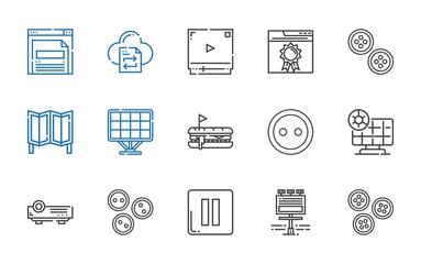 panel icons set