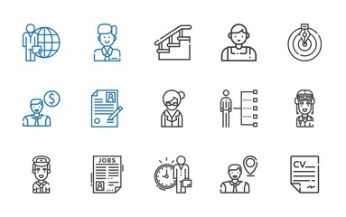 career icons set