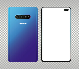 two mockup smartphones devices icons