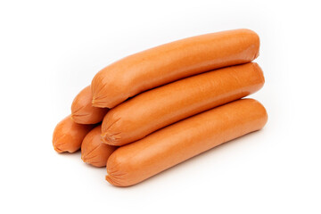 Sausages isolated on a white background