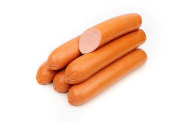 Sausages isolated on a white background