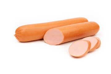 Sausages isolated on a white background