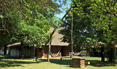 Sietesz, Markowa, Nowosielce, Parafia, Kościół, Zabudowa, Zabytek, Kościół, Skansen, Chata, Chłopska, Zagroda,  © woodyd