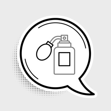 recommend clip art: Line Aftershave bottle with atomizer icon isolated on grey background. Cologne spray icon. Male perfume bottle. Colorful outline concept. Vector.