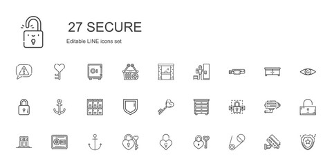 secure icons set