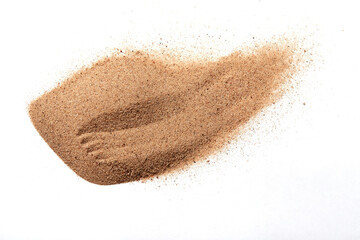 sand on the white background