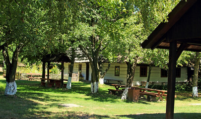 Sietesz, Markowa, Nowosielce, Parafia, Kościół, Zabudowa, Zabytek, Kościół, Skansen, Chata, Chłopska, Zagroda,  © woodyd