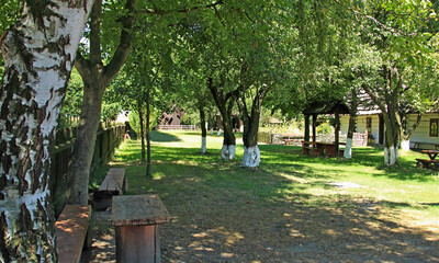 Sietesz, Markowa, Nowosielce, Parafia, Kościół, Zabudowa, Zabytek, Kościół, Skansen, Chata, Chłopska, Zagroda,  © woodyd