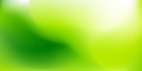 Nature Green blurred background. Abstract gradient with light backdrop. Vector illustration. Ecology concept for your graphic design, banner, poster, wallpapers, website