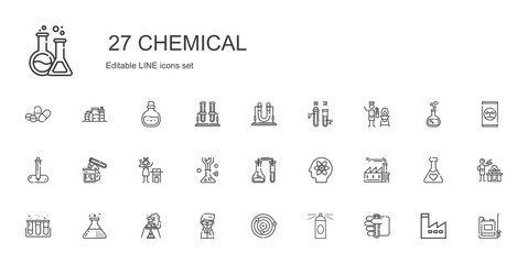 chemical icons set