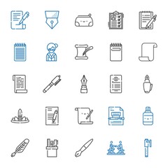 writing icons set