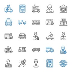 van icons set