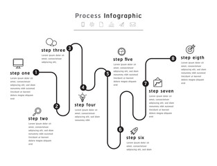 Business timeline workflow black infographics.