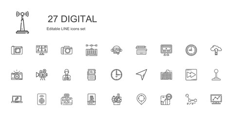 digital icons set