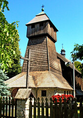 Sietesz, Markowa, Nowosielce, Parafia, Kościół, Zabudowa, Zabytek, Kościół, Skansen, Chata, Chłopska, Zagroda,  © woodyd