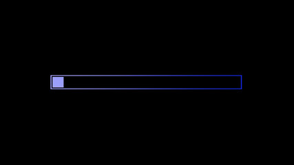 Obraz premium Blue color gradient waiting loading bar image on black background