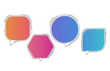 Colour Bubble Speech Infographic Template 