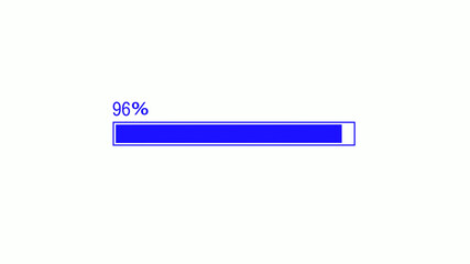 Amazing blue color waiting loading bar icon on white background