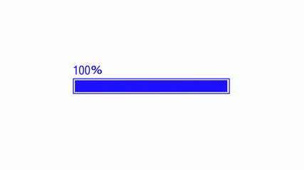 Amazing blue color waiting loading bar icon on white background