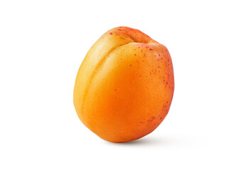 Fresh ripe natural organic apricot isolated on a white background.