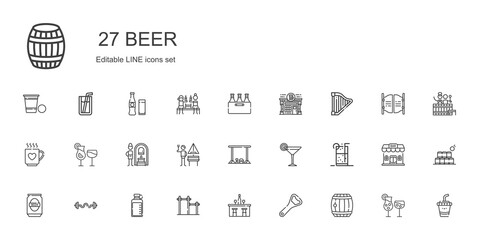 beer icons set
