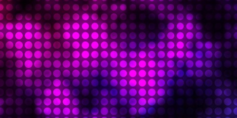 Obraz premium Dark Pink vector pattern with circles. Glitter abstract illustration with colorful drops. Pattern for wallpapers, curtains.