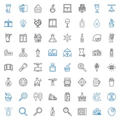 Fototapeta premium glass icons set