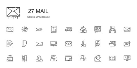mail icons set