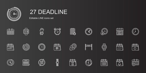 deadline icons set