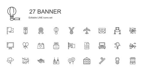 banner icons set