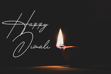 burning candle happy Diwali wish