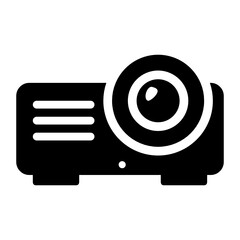 
Projector icon, electronic multimedia vector in style 
