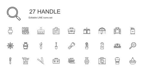 handle icons set