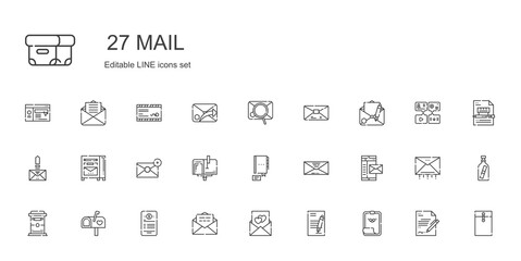 mail icons set