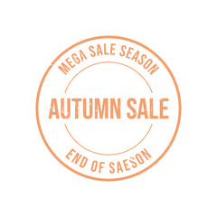 Sale banner autumn rubber stamp