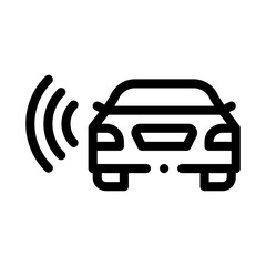 car network connection icon vector. car network connection sign. isolated contour symbol illustration