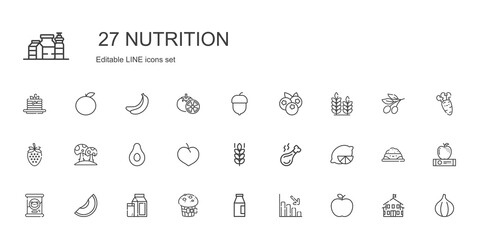 nutrition icons set