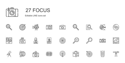 focus icons set