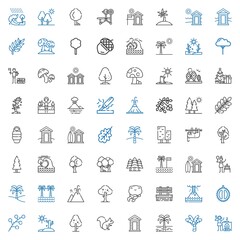 forest icons set