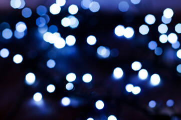 bokeh lights on the dark blurred background