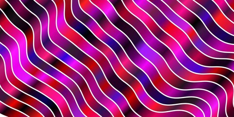 Obraz premium Light Pink vector backdrop with bent lines. Illustration in abstract style with gradient curved. Pattern for websites, landing pages.