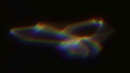 Refraction effects on a black background, used as an overlay