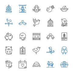 bird icons set