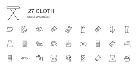 cloth icons set