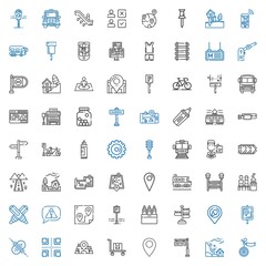 road icons set