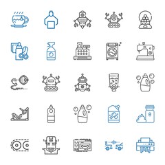 machine icons set