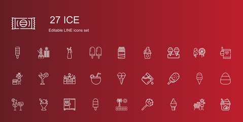 ice icons set