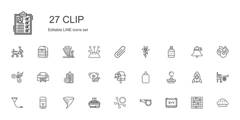 clip icons set