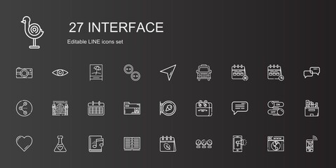 interface icons set